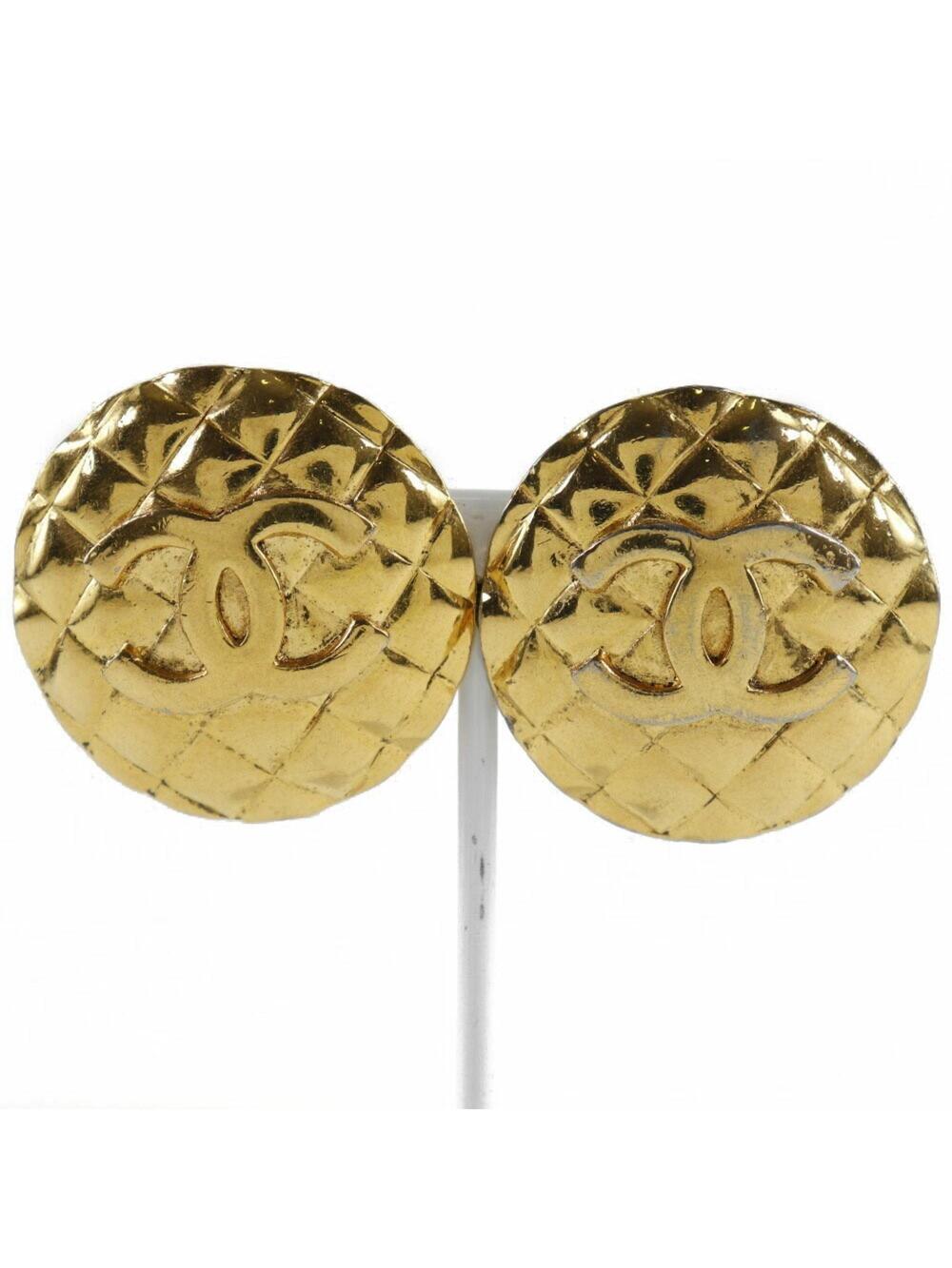 Chanel Cc Logo Clip-On Earrings Gold- #228748C10B